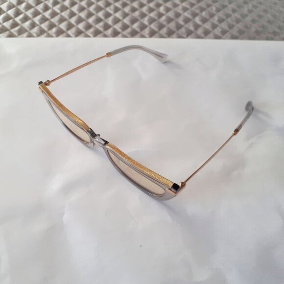 NWOT Jimmy Choo Vela gold glitter lens sunglasses - Picture 9 of 12